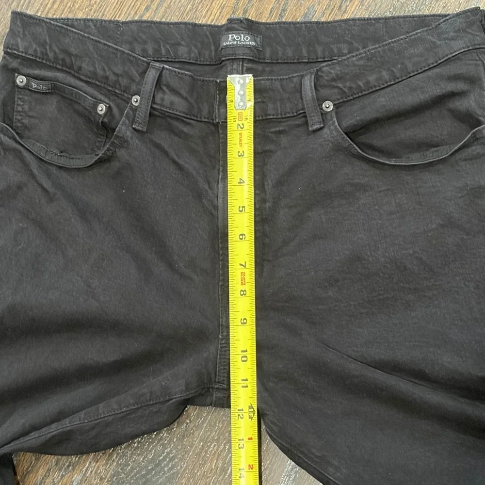 Polo Ralph Lauren Varick Slim Straight Pants Mens 36x32 Black Stretch Preppy
